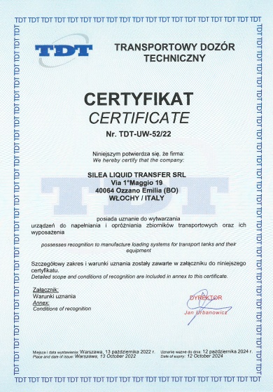 TDT Certificate
