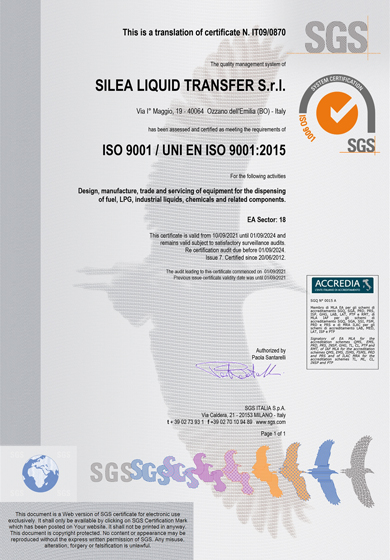 CERTIFICADO UNI EN ISO 9001:2015